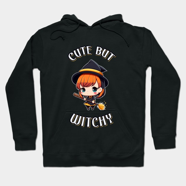 Cute But Witchy Chibi Witch Wicca Hoodie by Foxxy Merch
